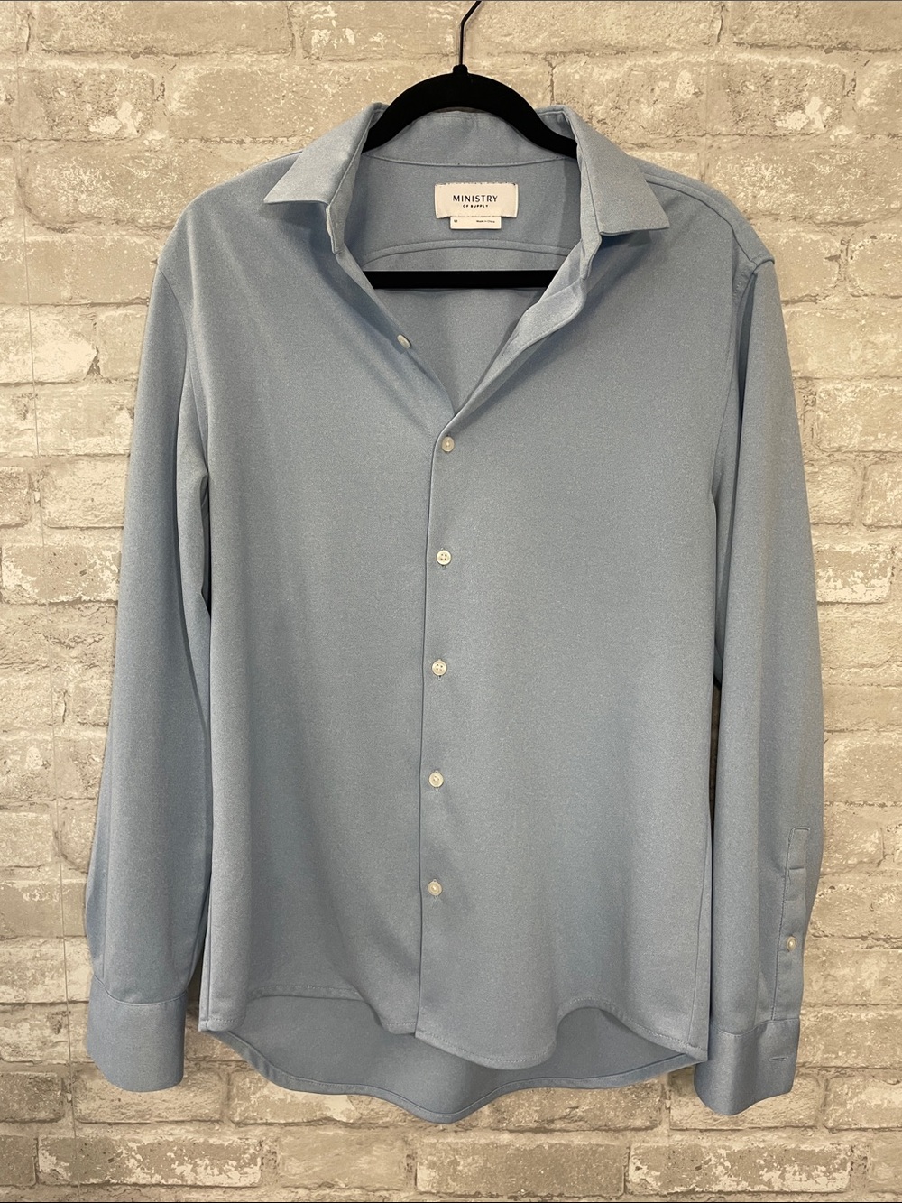 Ministry of Supply Men's Sky Blue Stretch Dress Shirt